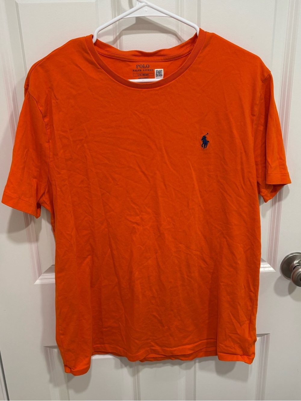 Polo Ralph Lauren Classic Logo Orange Blue T-Shirt Men’s U.S. Large